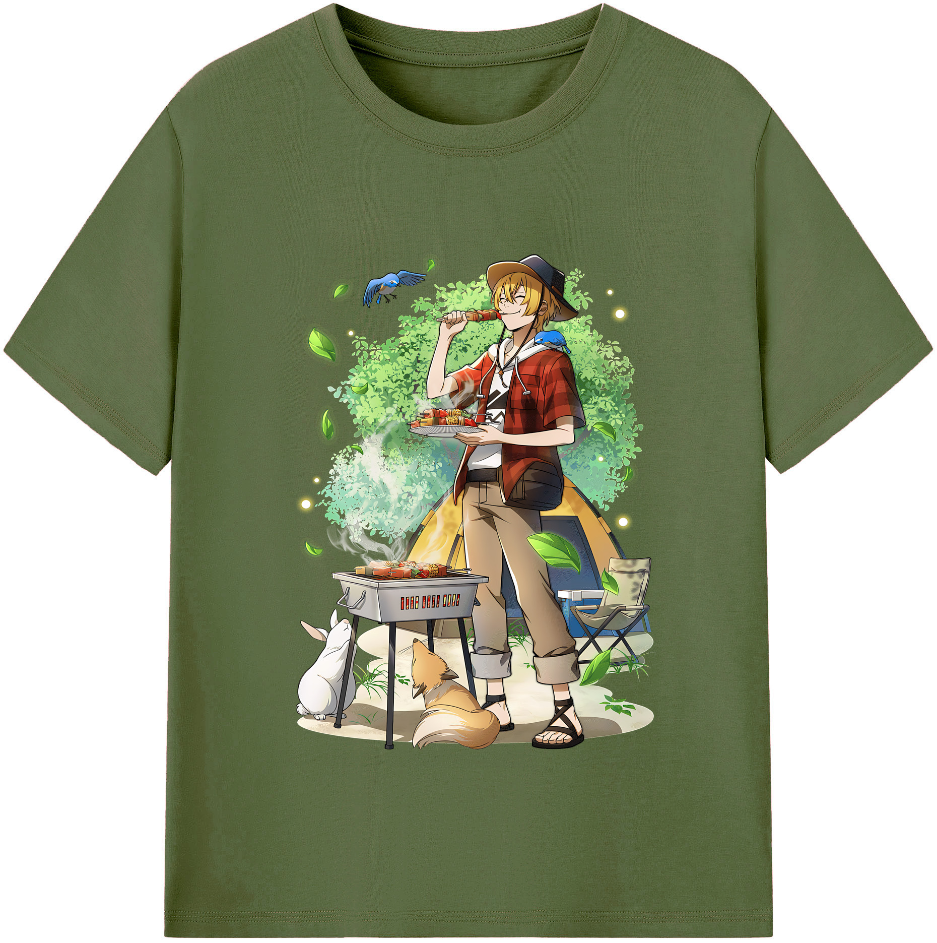 （画像用） 文豪ストレイドッグス Bungo Stray Dogs 綿100％半袖Tシャツ（フロントプリント）